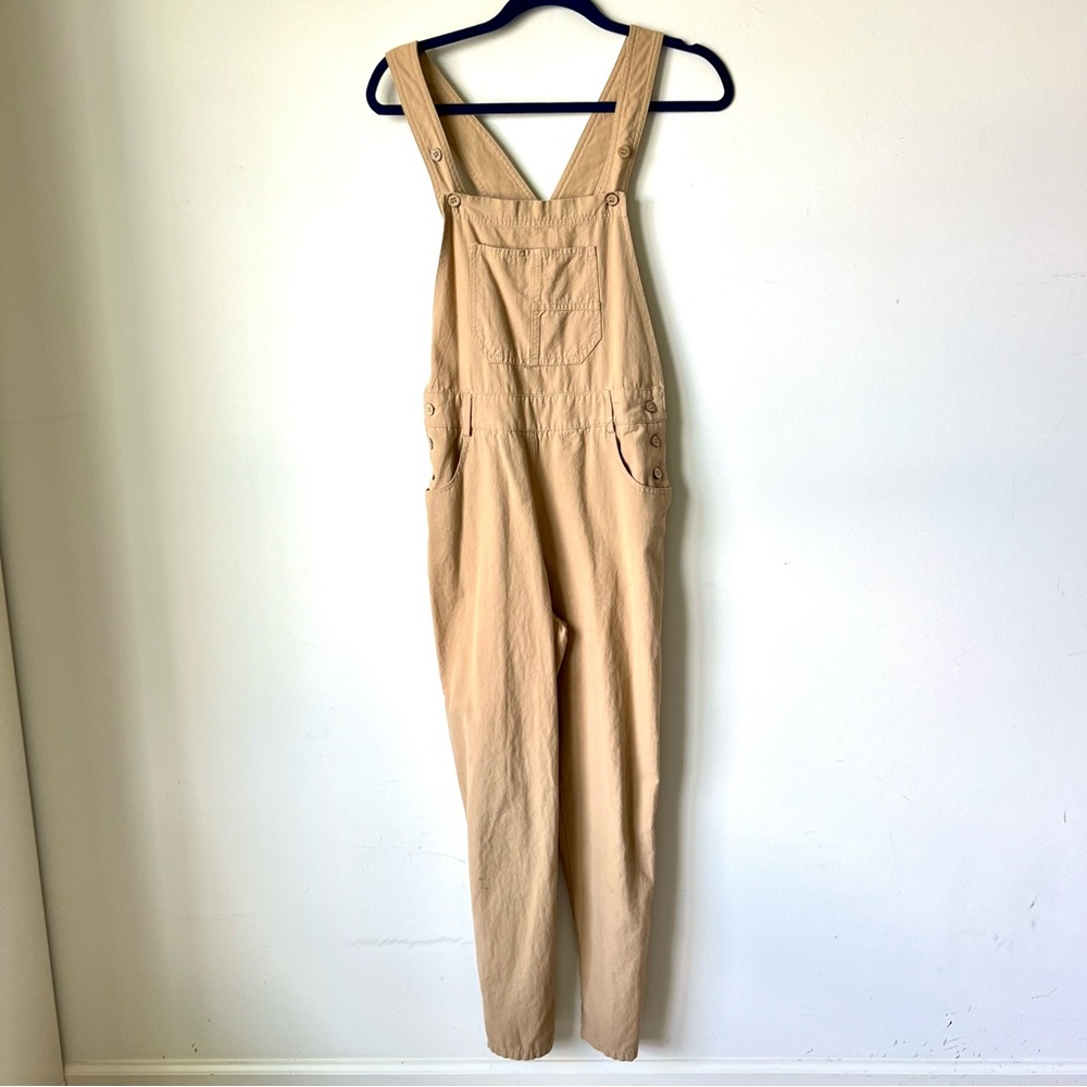 CARLY JEAN Los Angeles Relaxed Fit Tan Overall Jumper—SZ. Small